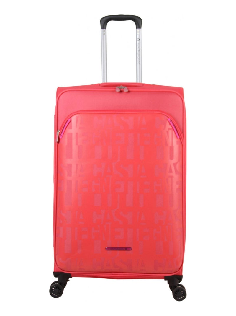 LULU CASTAGNETTE  - Valise Weekend POLYESTER STREET 4 Roues 67 cm Rose - Kiabi