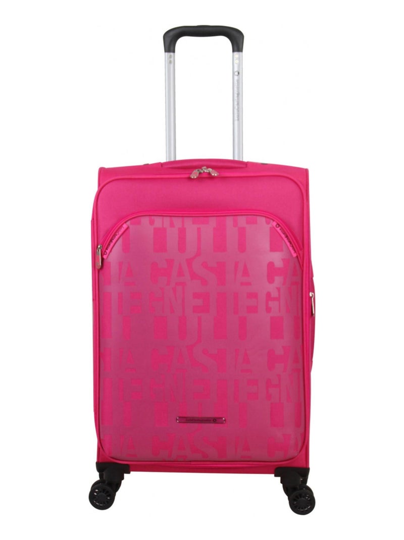LULU CASTAGNETTE  - Valise Weekend POLYESTER STREET 4 Roues 67 cm Rose fushia - Kiabi