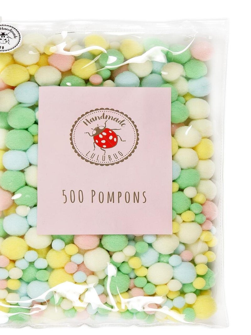 Lulubug Lot de 500 pompons en 5 couleurs Pastel N/A - Kiabi