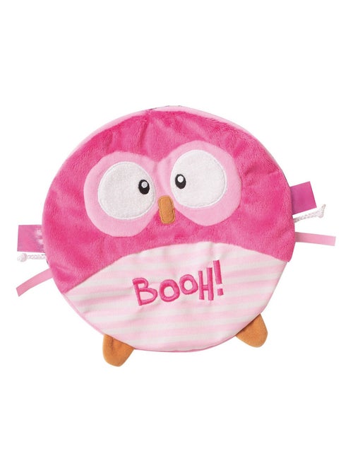 Luminou booh doudou chouette rose peluche lumineuse naturelle fonctionne sans pile  et  22 cm - Kiabi