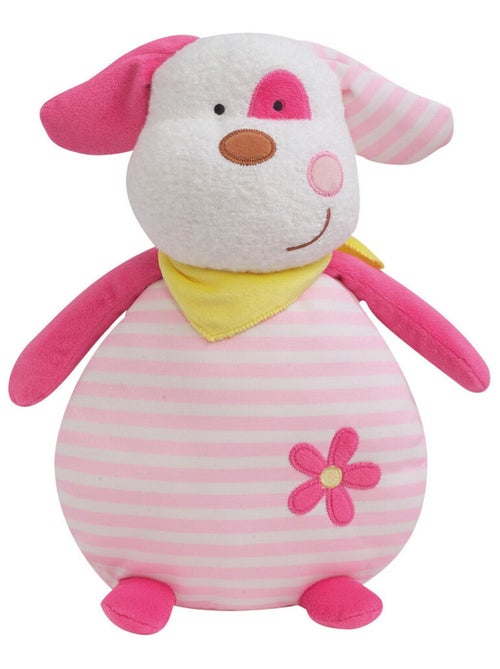 Luminou chien rose peluche lumineuse naturelle fonctionne sans pile  et  30 cm - Kiabi