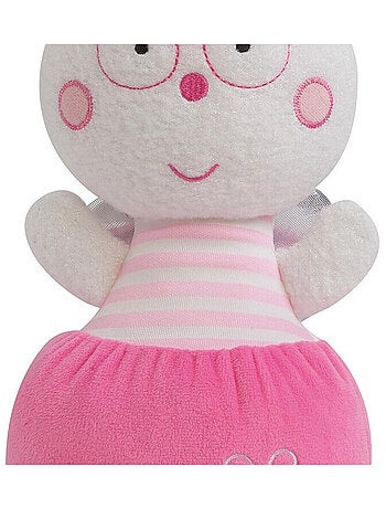 Luminou luciole rose peluche lumineuse naturelle fonctionne sans pile 30 cm