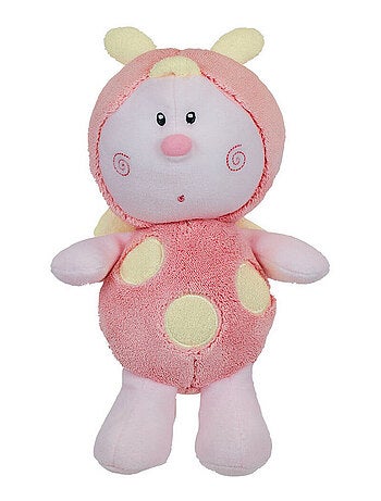 Luminou papillou rose peluche lumineuse naturelle fonctionne sans pile et 27 cm