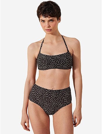 Luna bas de bikini taille haute à paillettes penti