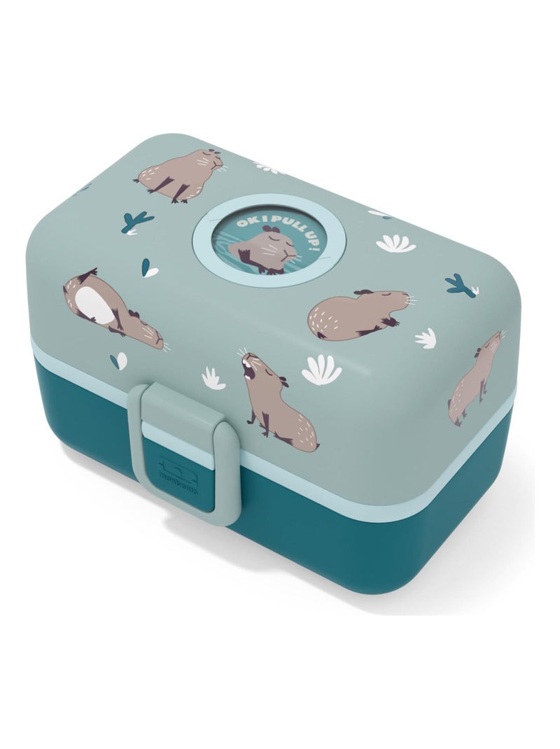 Lunch box à compartiments pour enfant 800ml 'MB Tresor' Bleu Capybara Bleu Vert - Kiabi