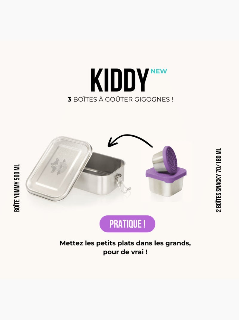 Lunch box inox kiddy 500 ml Argenté - Kiabi