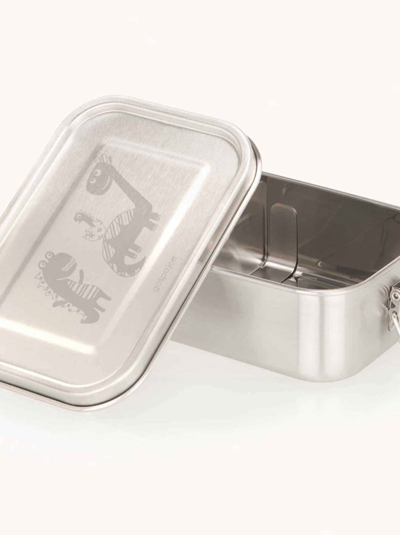 Lunch box inox Yummy 800 ml Dinosaures Gris - Kiabi