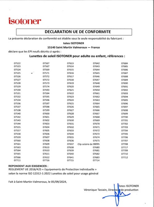 Lunettes de soleil 2-3 ans, attache tête, verres catégorie 3 mixte bébé Isotoner - Kiabi