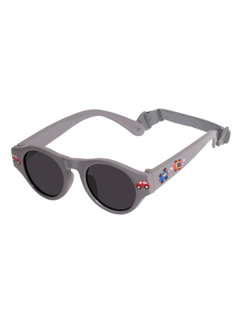 Lunettes de soleil 2-3 ans Rondes Gris Gris - Kiabi