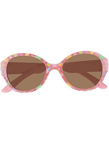 Lunettes de soleil 7 à 9 ans, forme ronde, verres polycarbonates catégorie 3 fille Isotoner