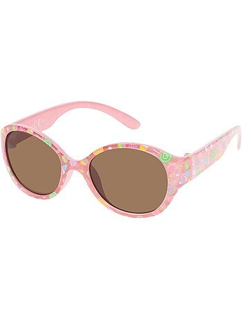 Lunettes de soleil 7 à 9 ans, forme ronde, verres polycarbonates catégorie 3 fille Isotoner