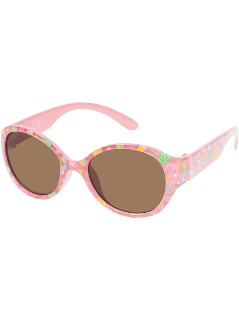 Lunettes de soleil 7 à 9 ans, forme ronde, verres polycarbonates catégorie 3 fille Isotoner Rose - Kiabi