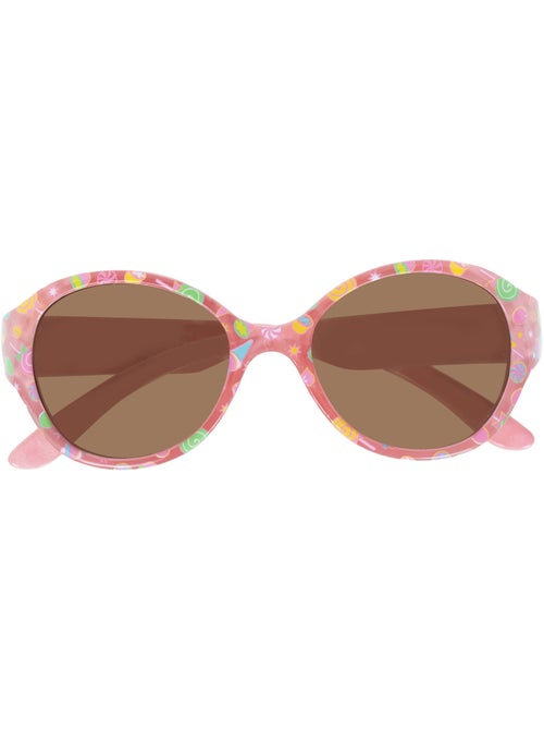 Lunettes de soleil 7 à 9 ans, forme ronde, verres polycarbonates catégorie 3 fille - Kiabi