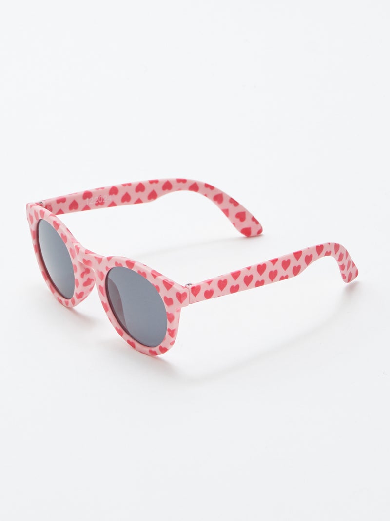 Lunettes de soleil à motif Rose - Kiabi