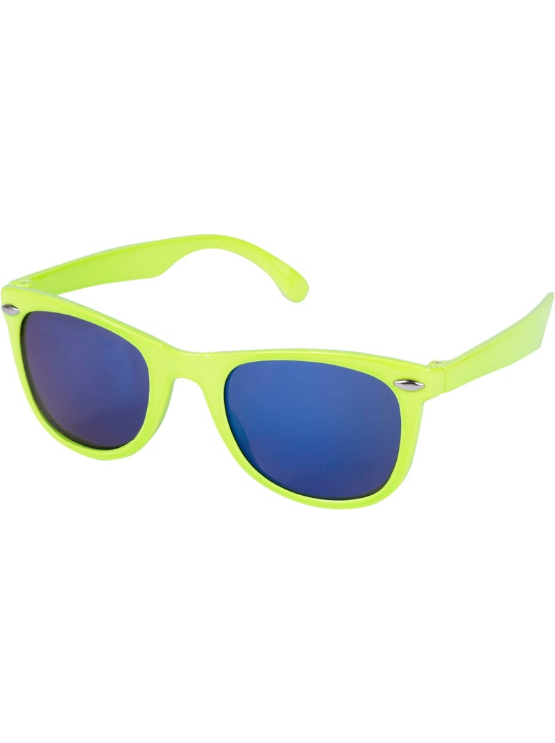 Lunettes de soleil âge 4 à 6 ans, verres polycarbonates catégorie 3 mixte enfant Vert fluo - Kiabi