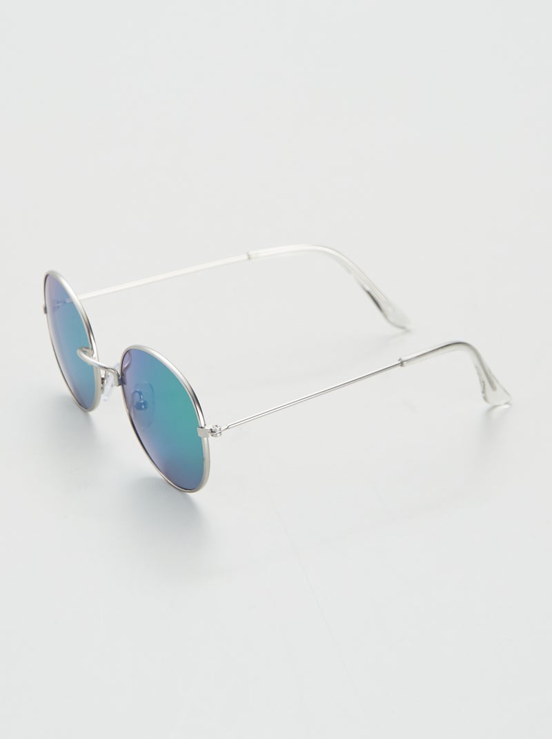 Lunettes de soleil arrondies UV3 Argenté - Kiabi