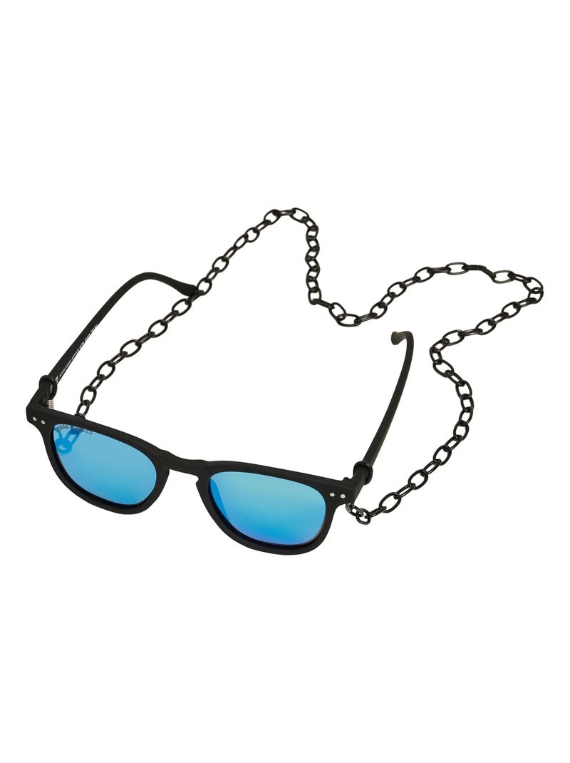 Lunettes de soleil avec chaîne arthur - urban classics Noir Bleu - Kiabi