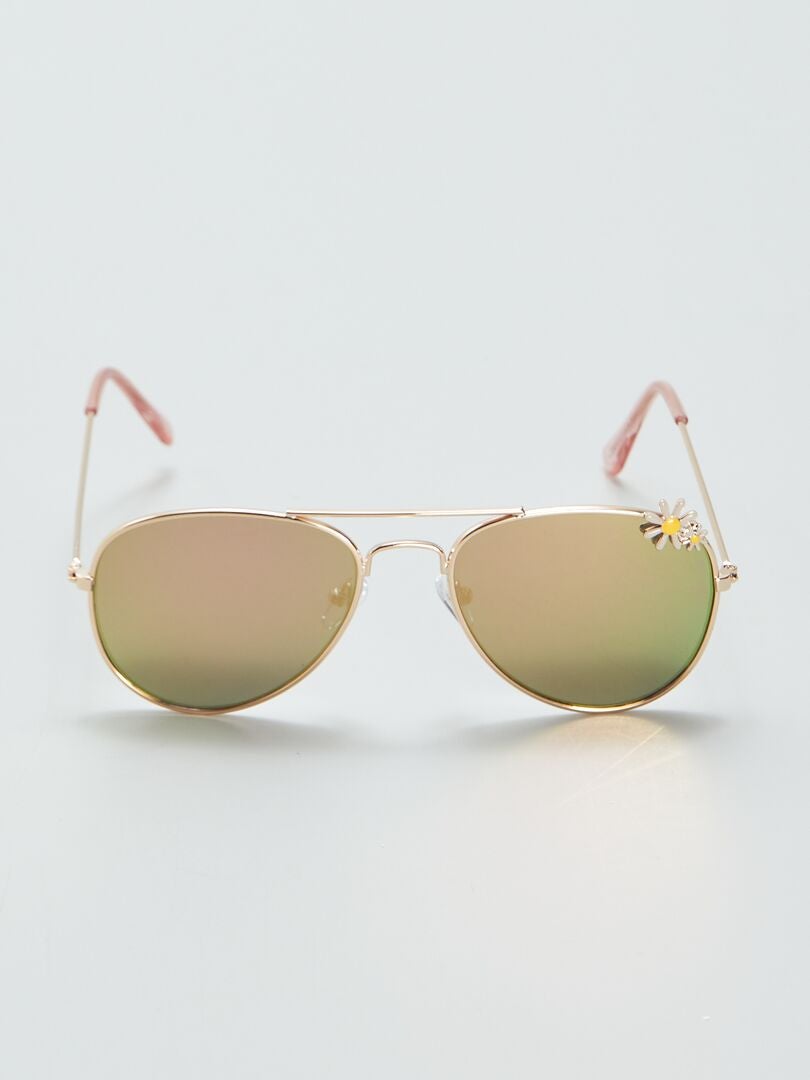 Lunettes de soleil aviateur - Rouge main image 0