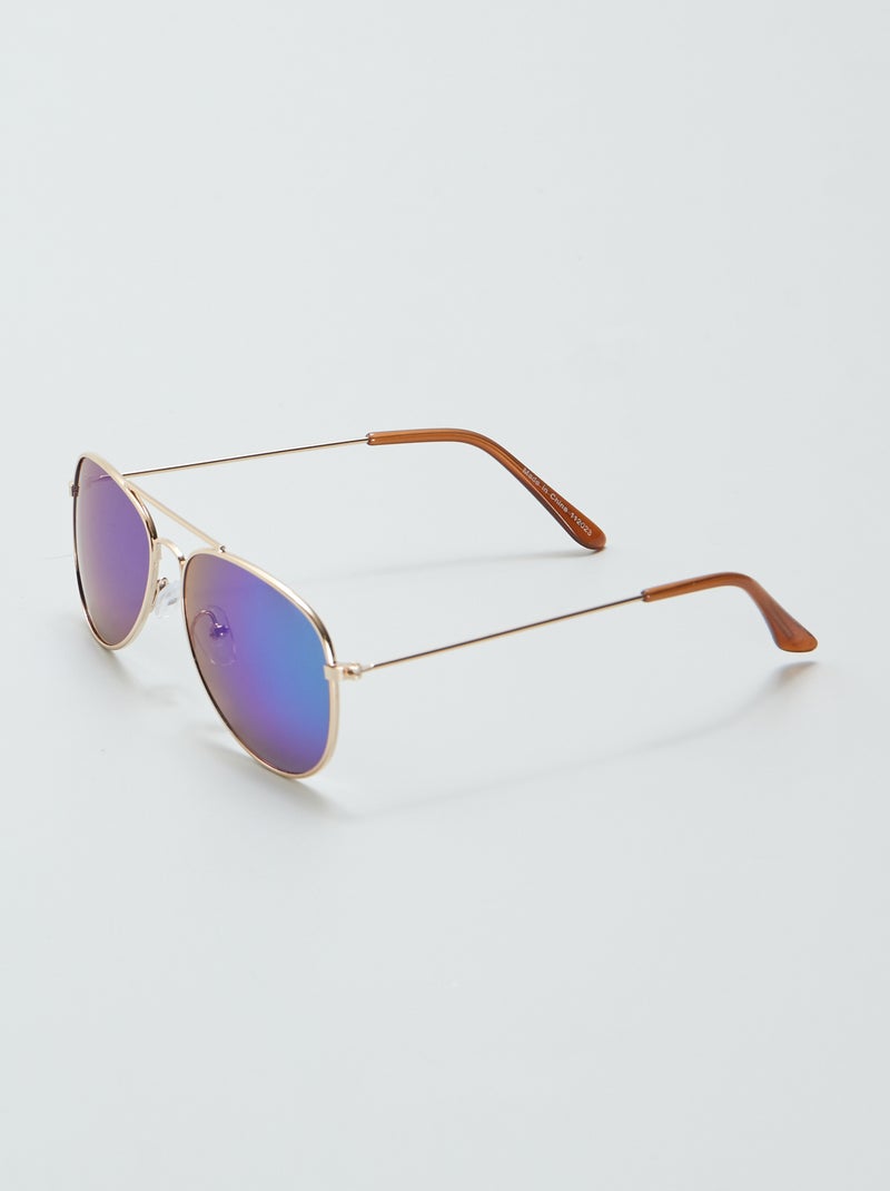 Lunettes de soleil aviateur Vert - Kiabi