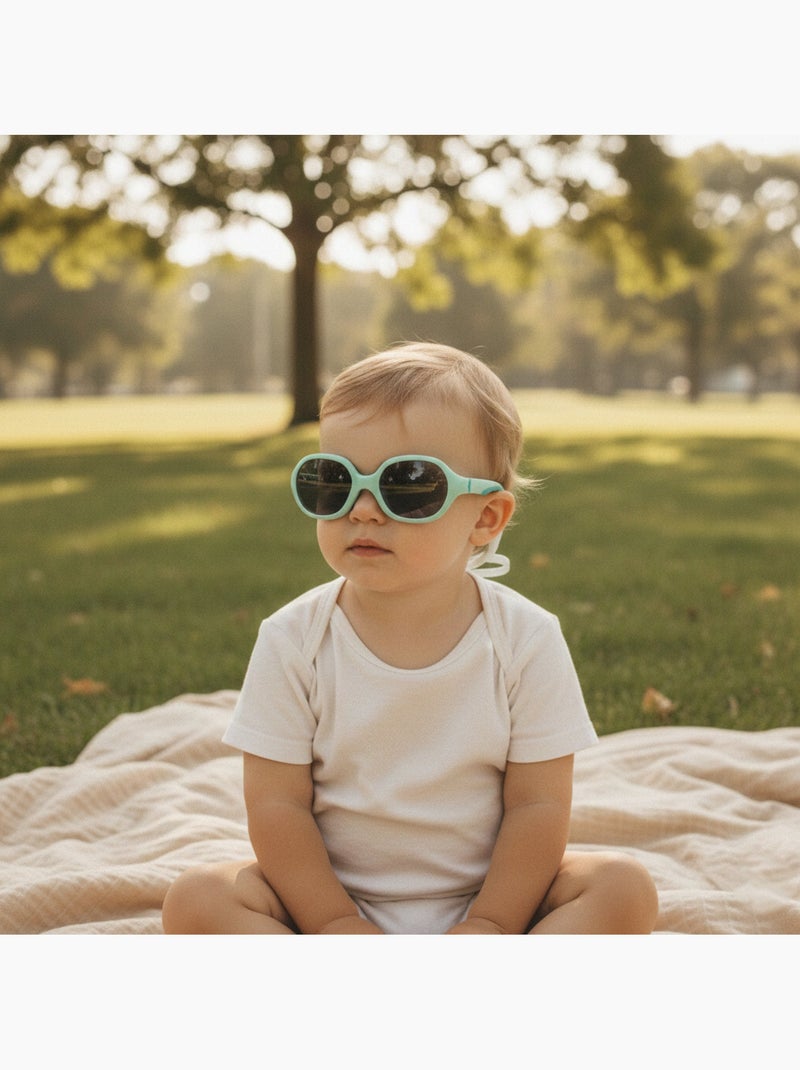 Lunettes de soleil bébé souples protection UV Bleu aqua - Kiabi