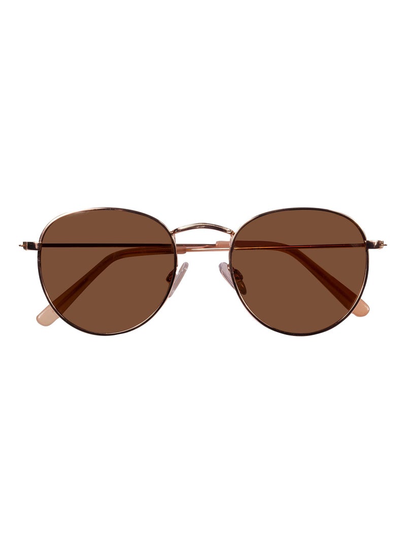 Lunettes de soleil branches flexibles, verres polarisants Or rose - Kiabi