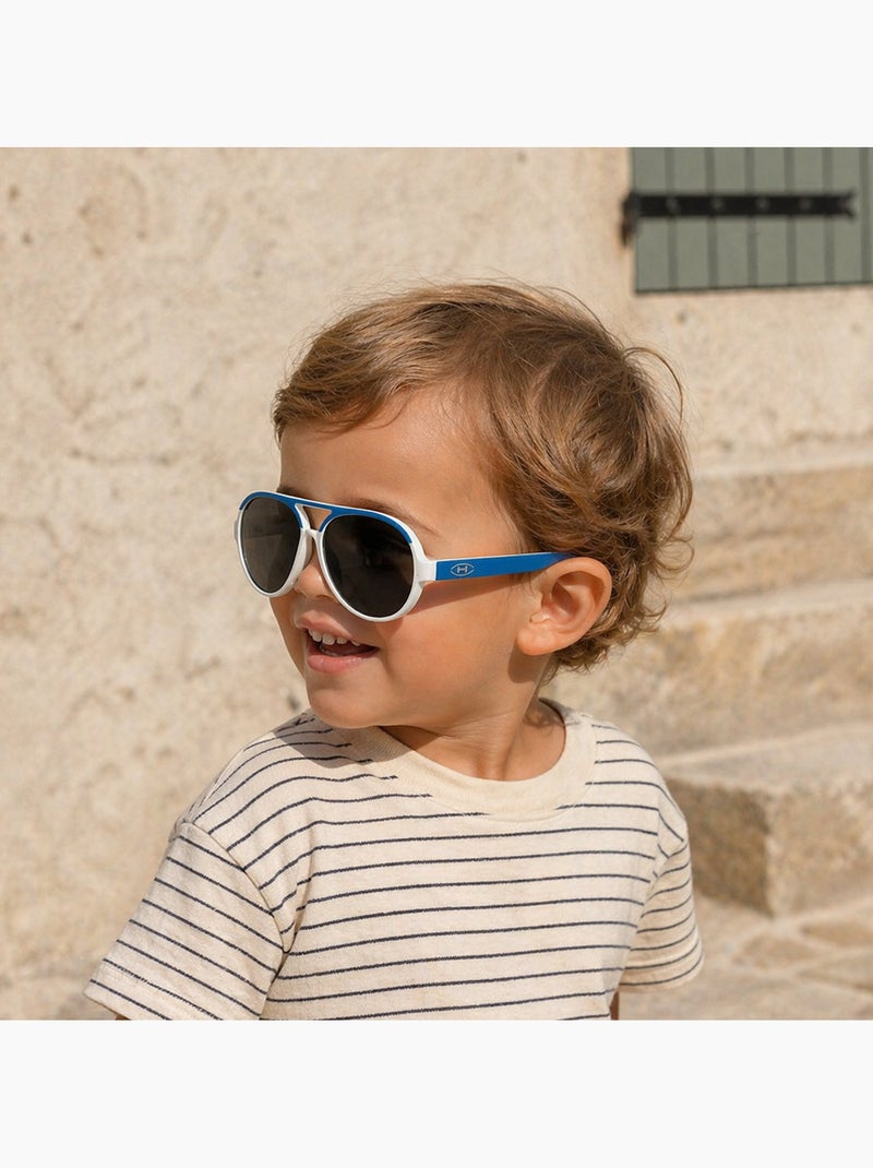Lunettes de soleil enfant catégorie 3 Bleu Ecru - Kiabi
