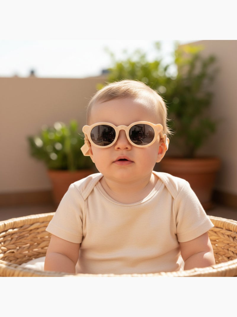 Lunettes de soleil enfant catégorie 3 Bleu Ecru - Kiabi