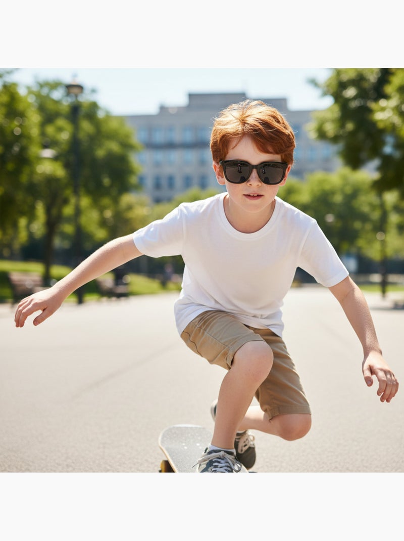 Lunettes de soleil enfant catégorie 3 Noir - Kiabi
