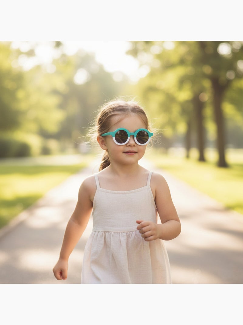 Lunettes de soleil enfant catégorie 3 Noir/Blanc/Bleu/Orange - Kiabi