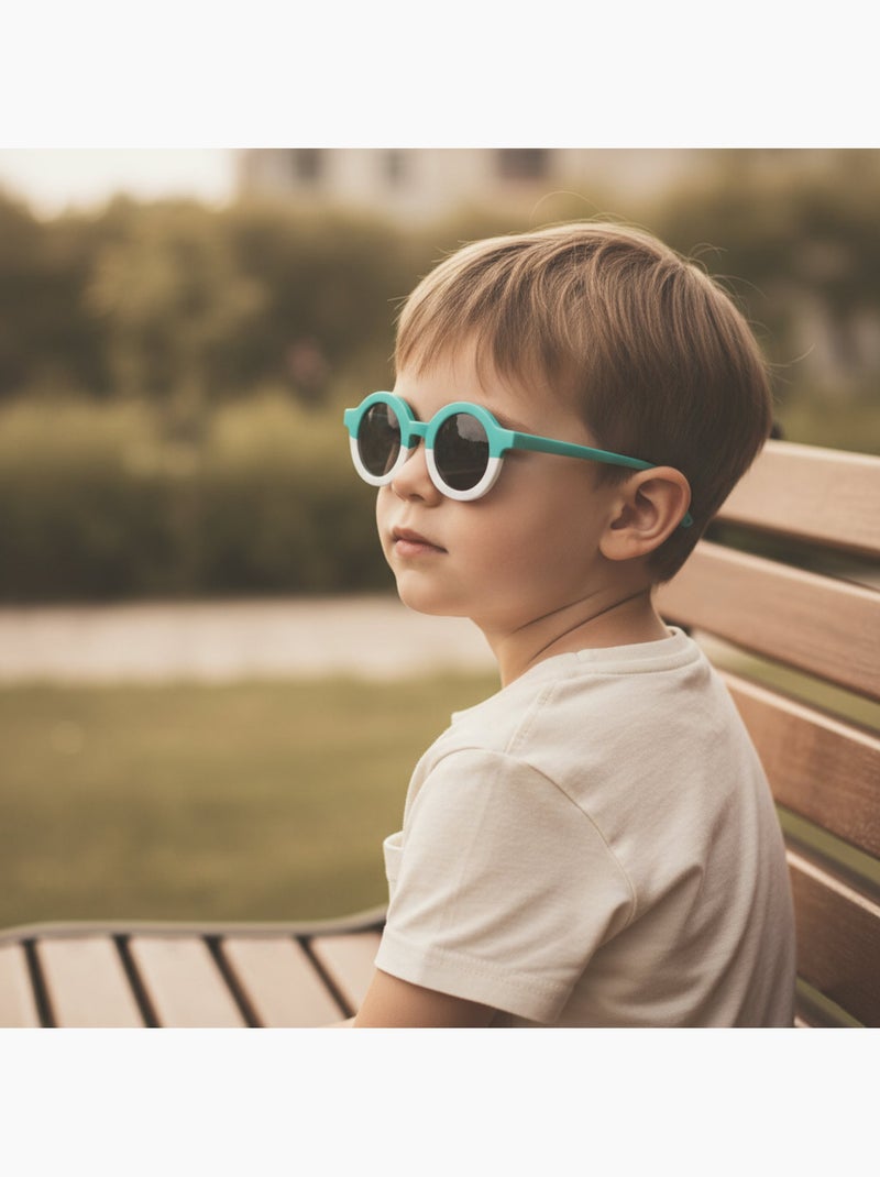 Lunettes de soleil enfant catégorie 3 Noir/Blanc/Bleu/Orange - Kiabi