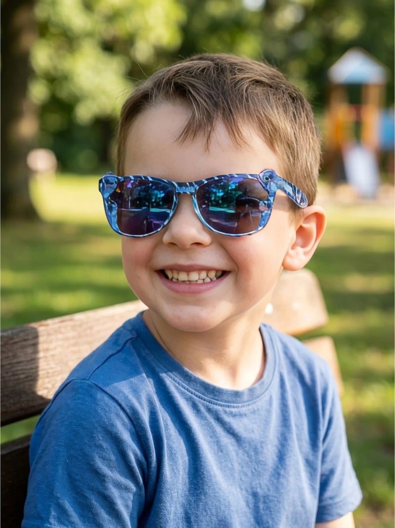 Lunettes de soleil enfant protection UV Stitch Disney Bleu - Kiabi