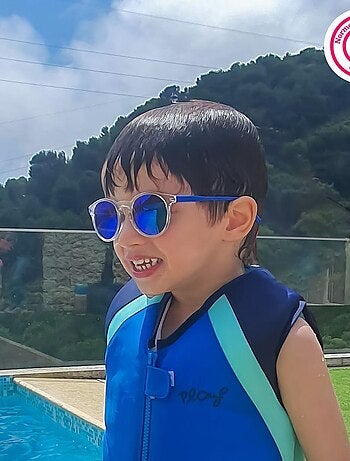 Lunettes de soleil enfant transparentes Orange et transparent