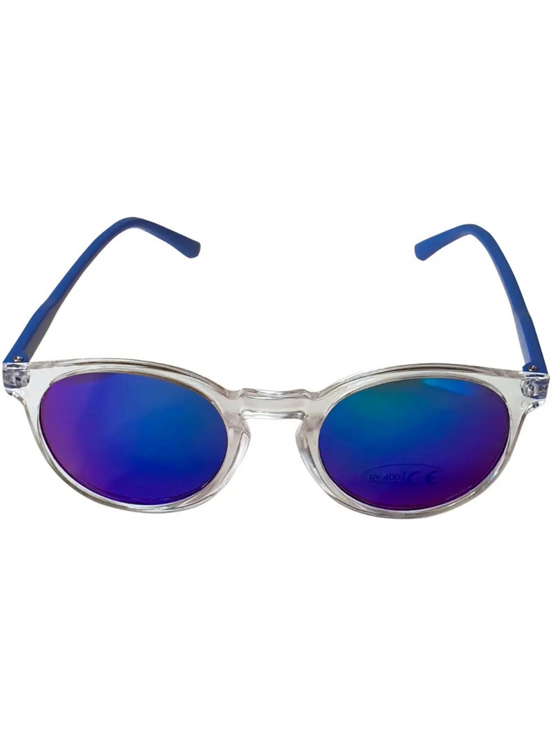 Lunettes de soleil enfant transparentes Bleu et transparent Bleu - Kiabi