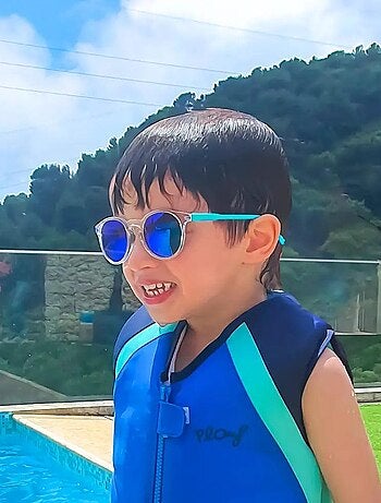 Lunettes de soleil enfant transparentes Orange et transparent