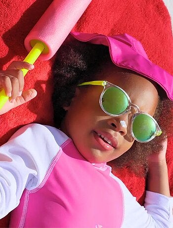 Lunettes de soleil enfant transparentes Orange et transparent