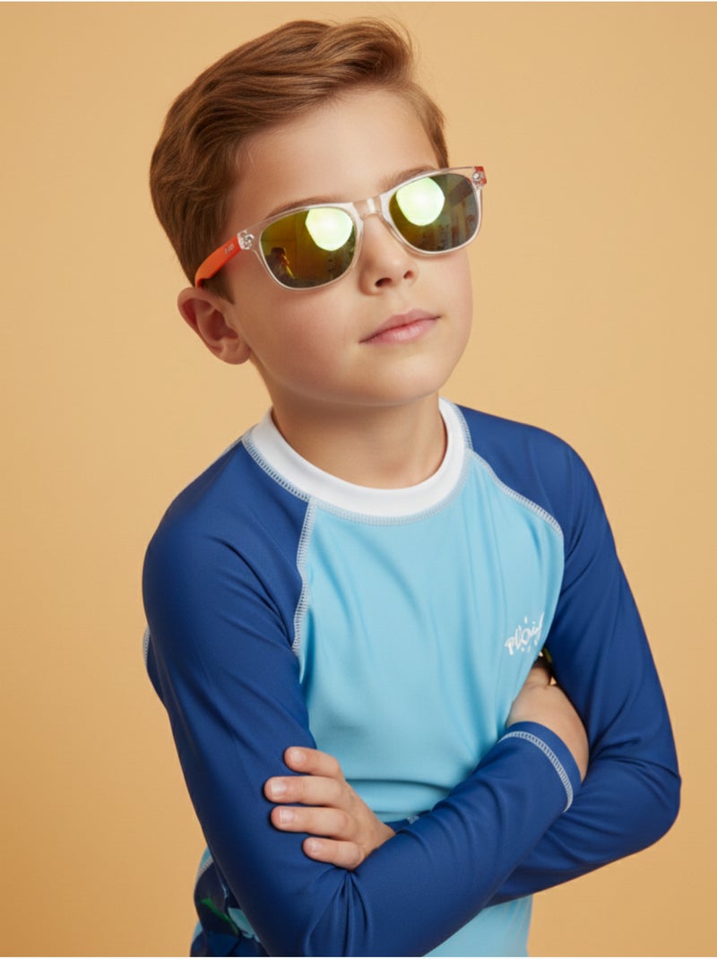 Lunettes de soleil enfant transparentes Jaune et transparent Jaune - Kiabi