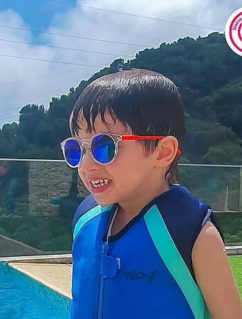 Lunettes de soleil enfant transparentes Orange et transparent