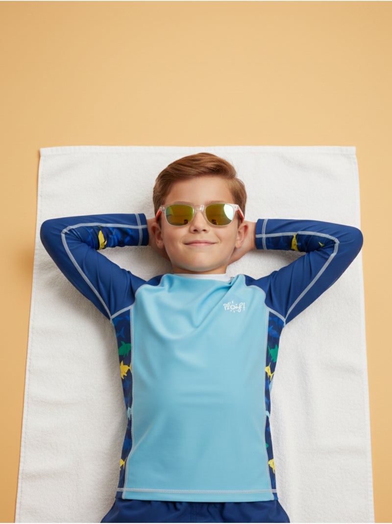 Lunettes de soleil enfant transparentes Orange et transparent Orange - Kiabi