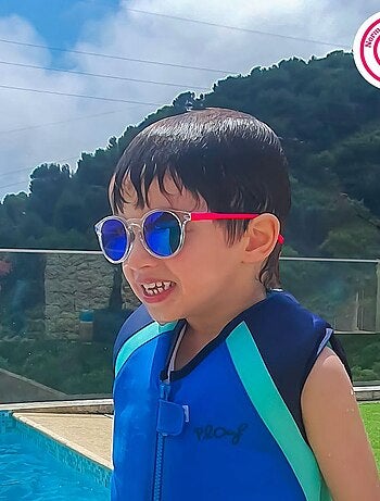 Lunettes de soleil enfant transparentes Orange et transparent