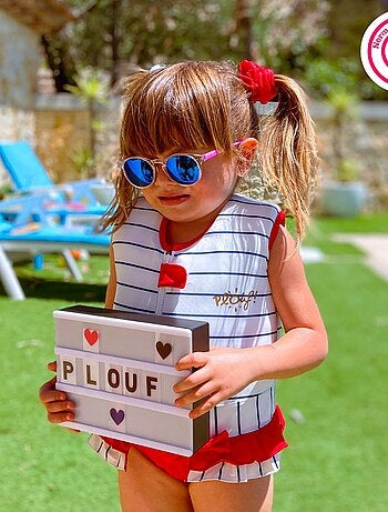 Lunettes de soleil enfant transparentes Orange et transparent