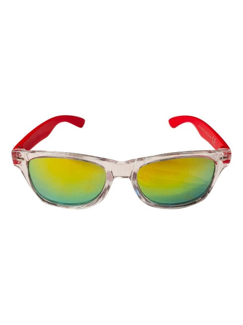 Lunettes de soleil enfant transparentes Rouge et transparent - Kiabi