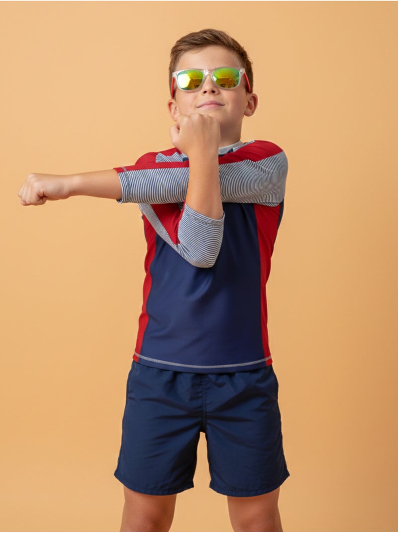 Lunettes de soleil enfant transparentes Rouge et transparent Rouge - Kiabi