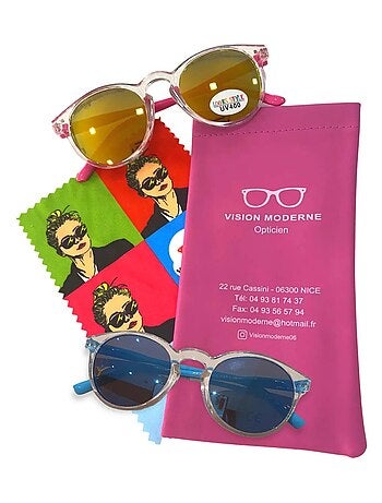 Lunettes de soleil enfant transparentes Orange et transparent