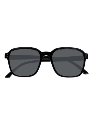 Lunettes de soleil femme recyclées noires rectangulaires Isotoner