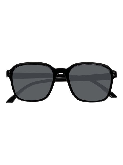 Lunettes de soleil femme recyclées noires rectangulaires Isotoner - Kiabi