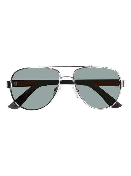 Lunettes de soleil forme pilote branches x-tra flex, verres polarisants - Kiabi