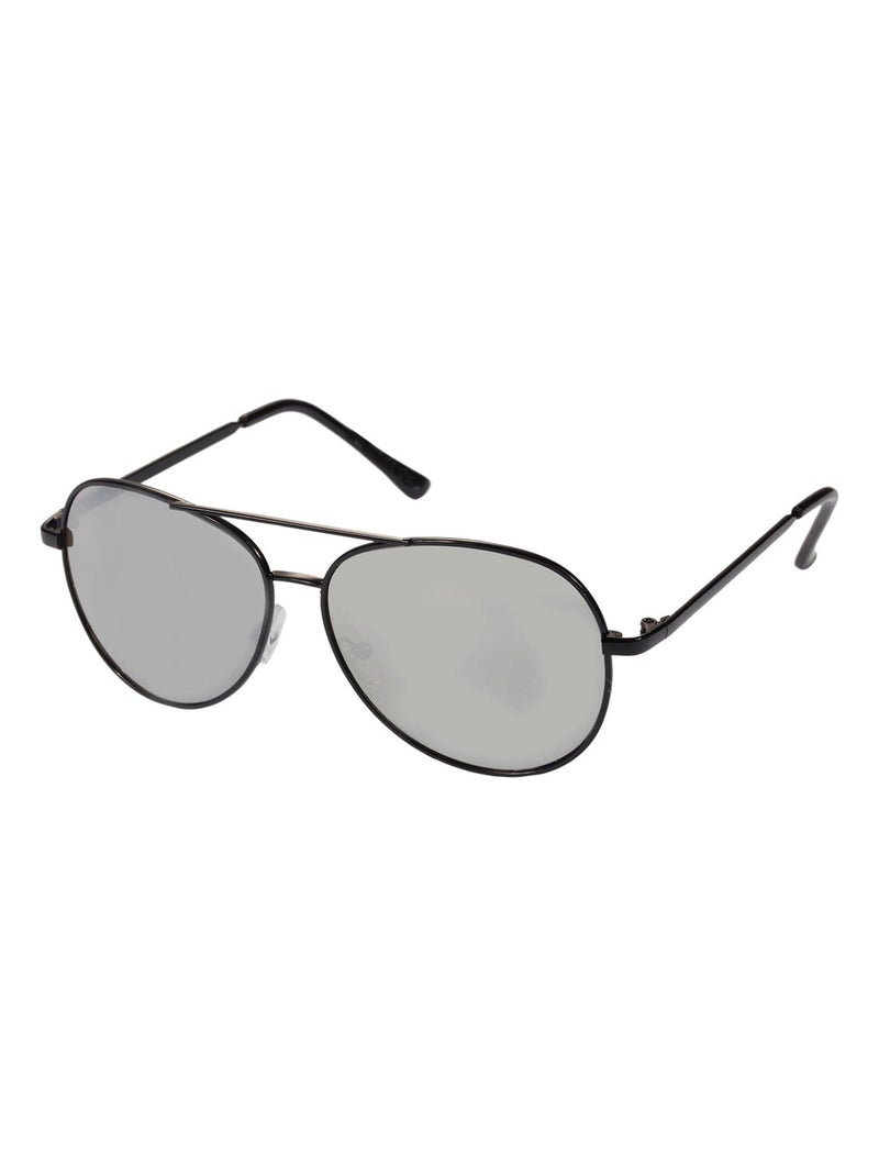 Lunettes de soleil forme pilote enfant 10 à 12 ans, verres polycarbonates catégorie 3 Noir - Kiabi