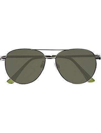 Lunettes de soleil forme pilote enfant 10 à 12 ans, verres polycarbonates mixte enfant isotoner