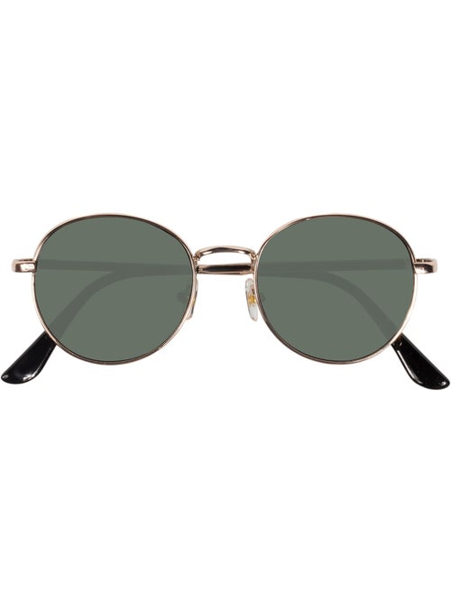 Lunettes de soleil forme ronde, 10 à 12 ans, branches métal, verres mixte enfant isotoner - Kiabi