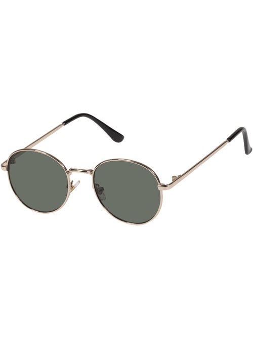 Lunettes de soleil forme ronde, 10 à 12 ans, branches métal, verres mixte enfant isotoner - Kiabi